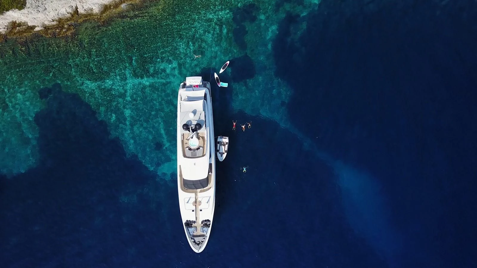 a boat in the water aboard AWAY Yacht for Charter