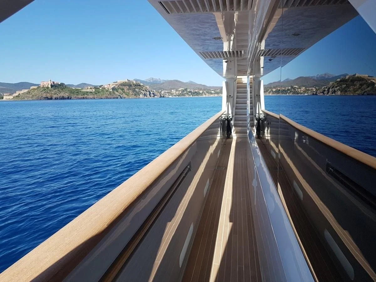 a boat on the water aboard AWAY Yacht for Charter