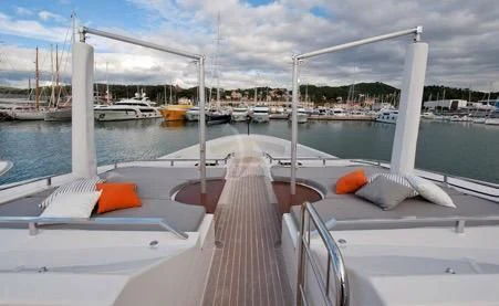 a boat on the water aboard AWAY Yacht for Charter