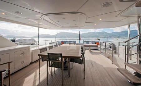 a boat on the water aboard AWAY Yacht for Charter