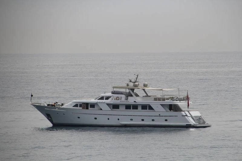 a boat in the water aboard BACHATA QUEEN Yacht for Sale
