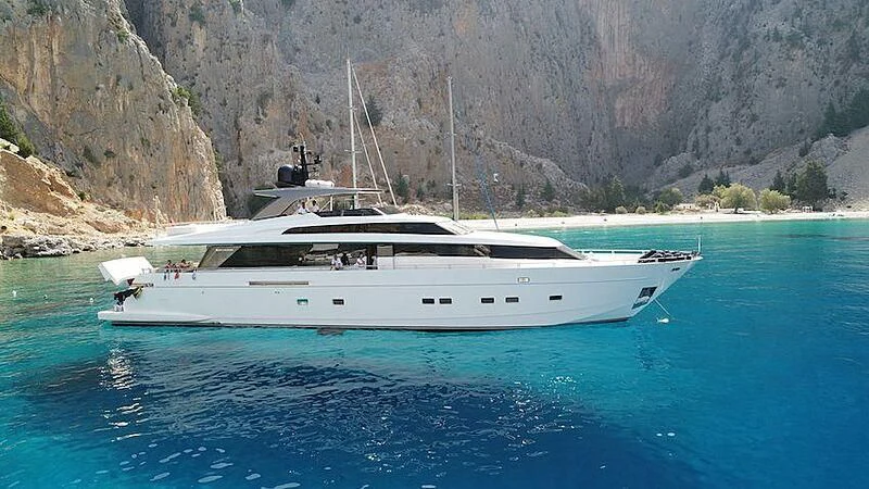 a boat on the water aboard WHY NOT Yacht for Sale