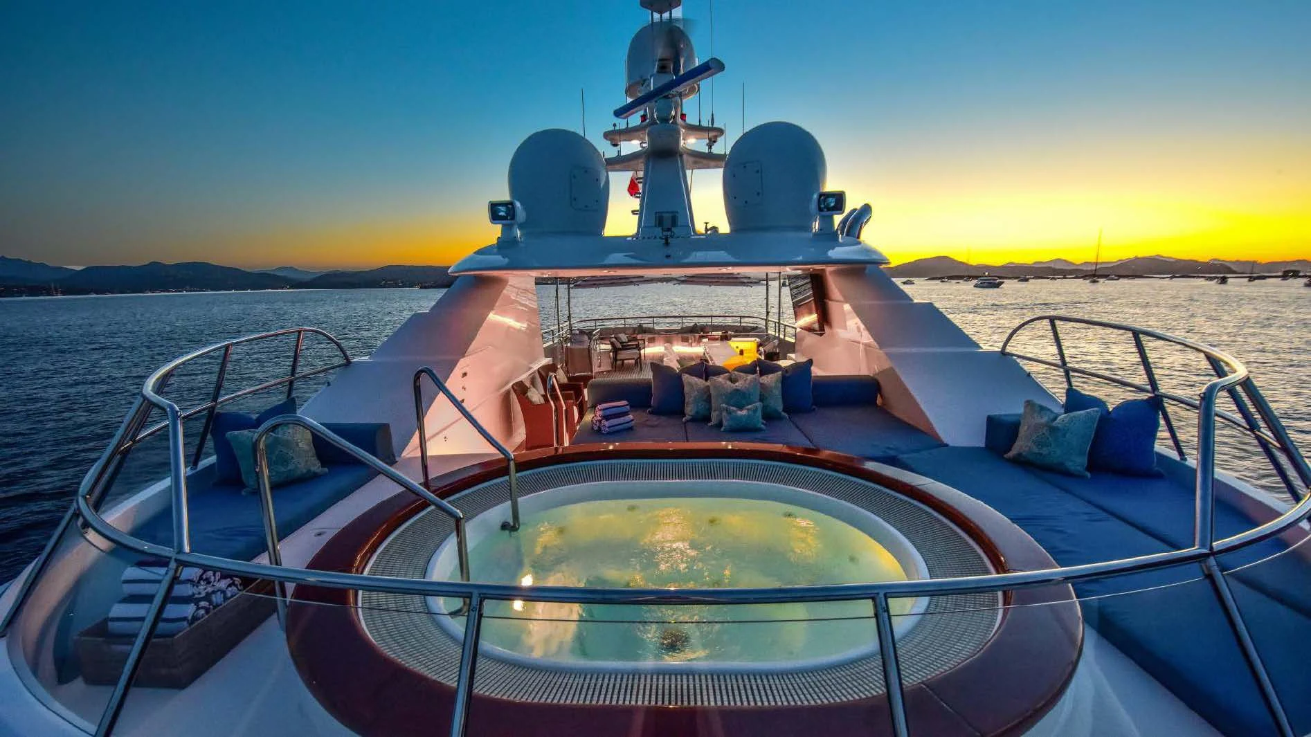 a boat on the water aboard HALCYON Yacht for Sale