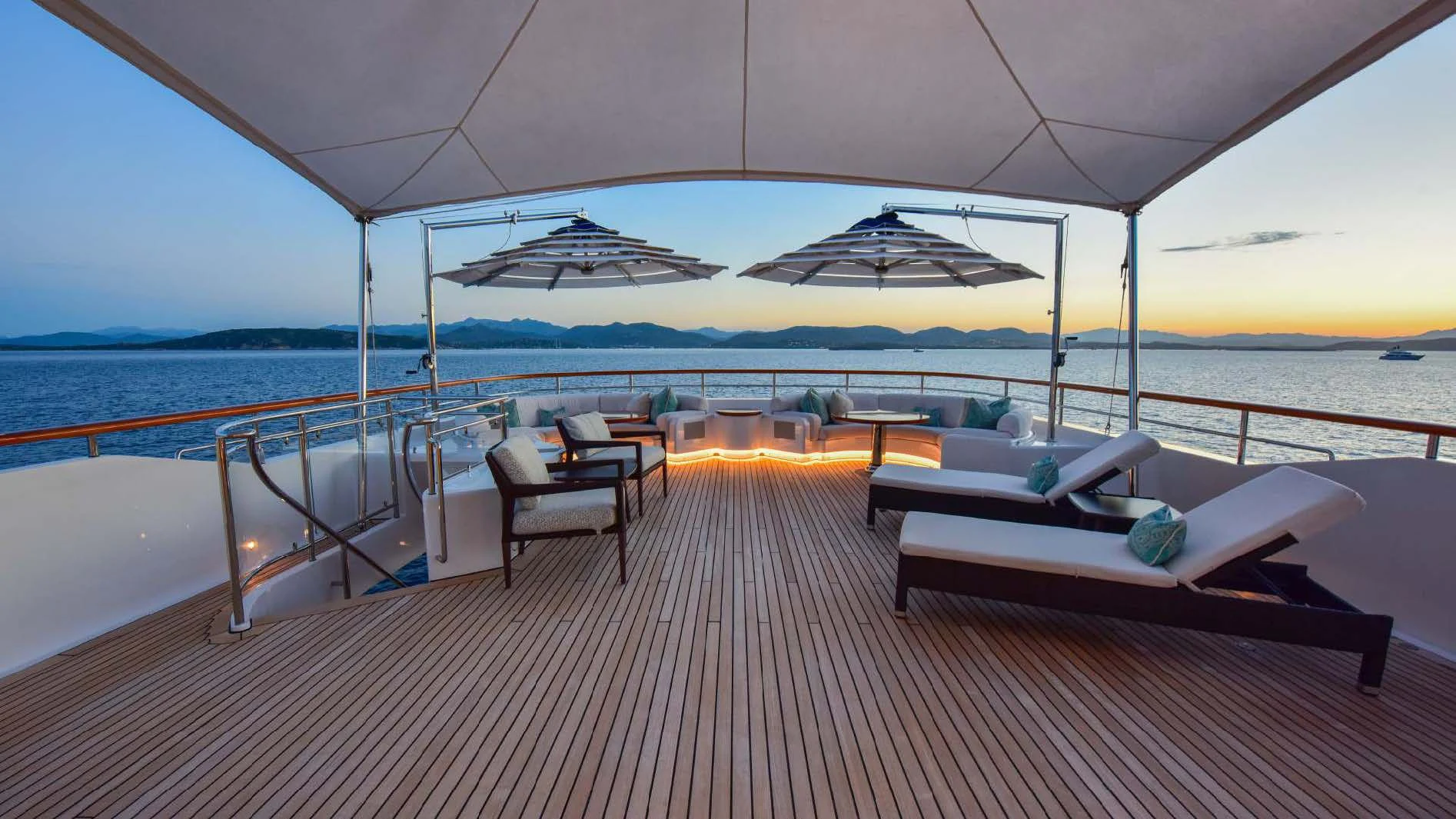 a boat on the water aboard HALCYON Yacht for Sale