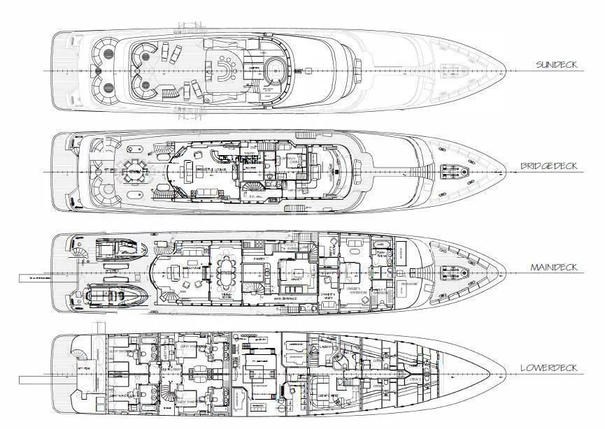 diagram aboard HALCYON Yacht for Sale
