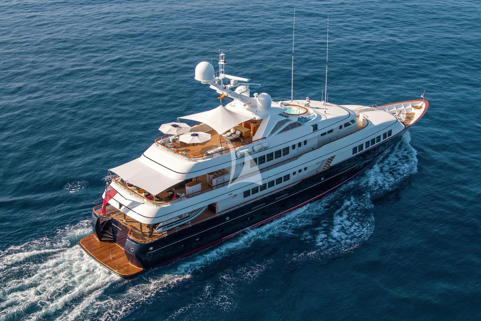 a ship on the water aboard HALCYON Yacht for Sale