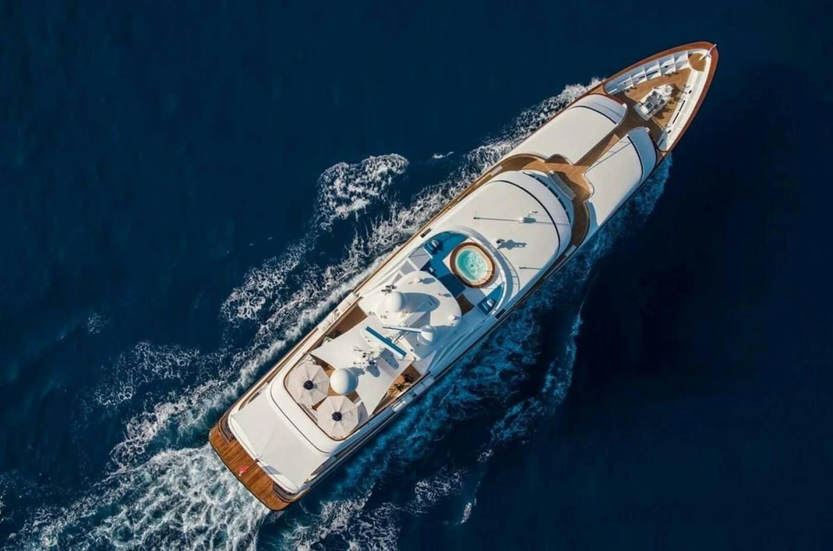a satellite in space aboard HALCYON Yacht for Sale