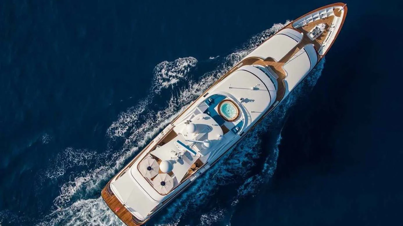 a satellite in space aboard HALCYON Yacht for Sale