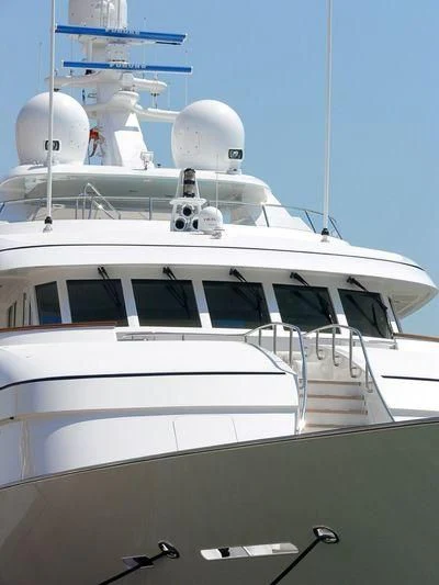a white yacht with a white propeller aboard HALCYON Yacht for Sale