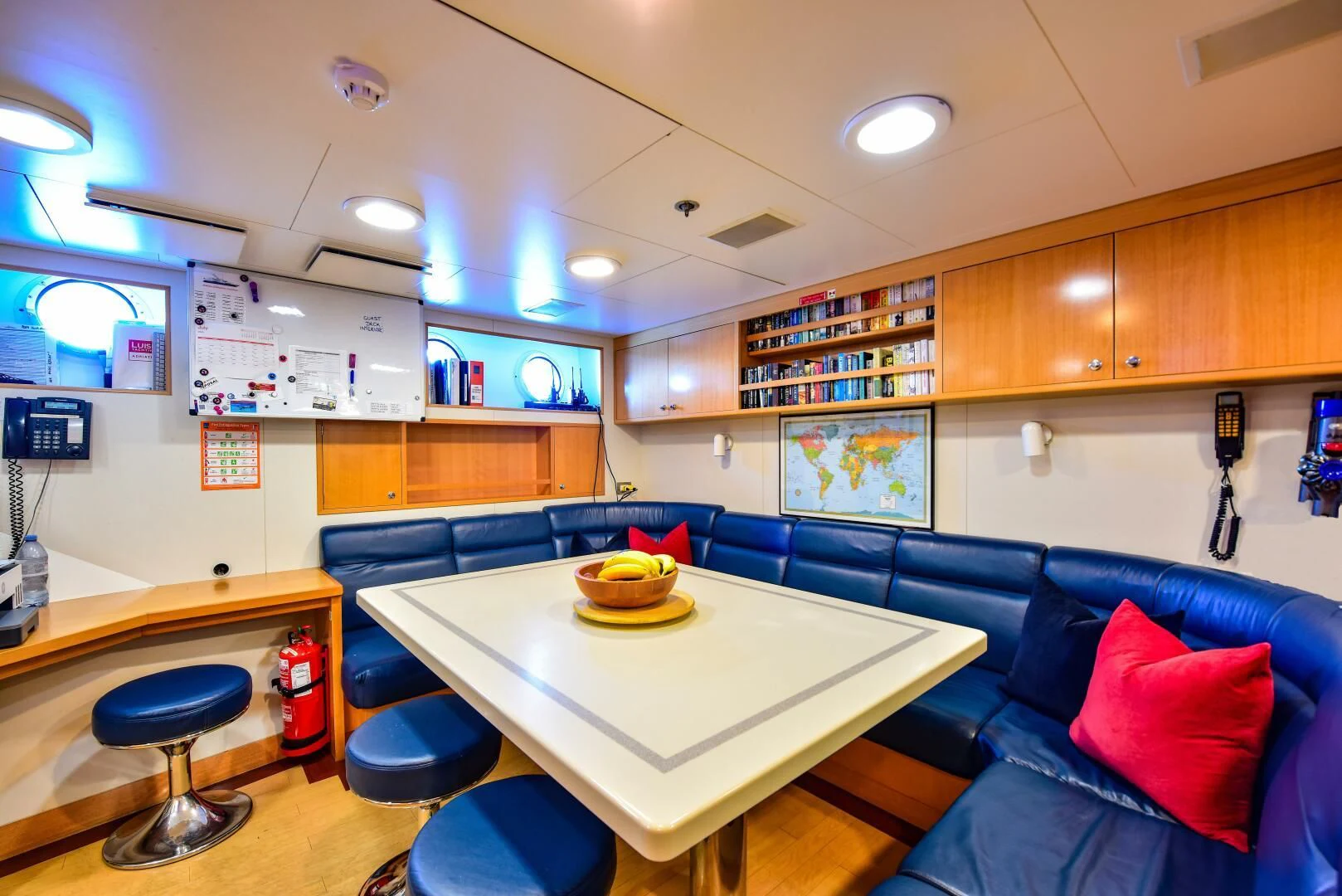 a room with a couch and a table and a couch aboard HALCYON Yacht for Sale