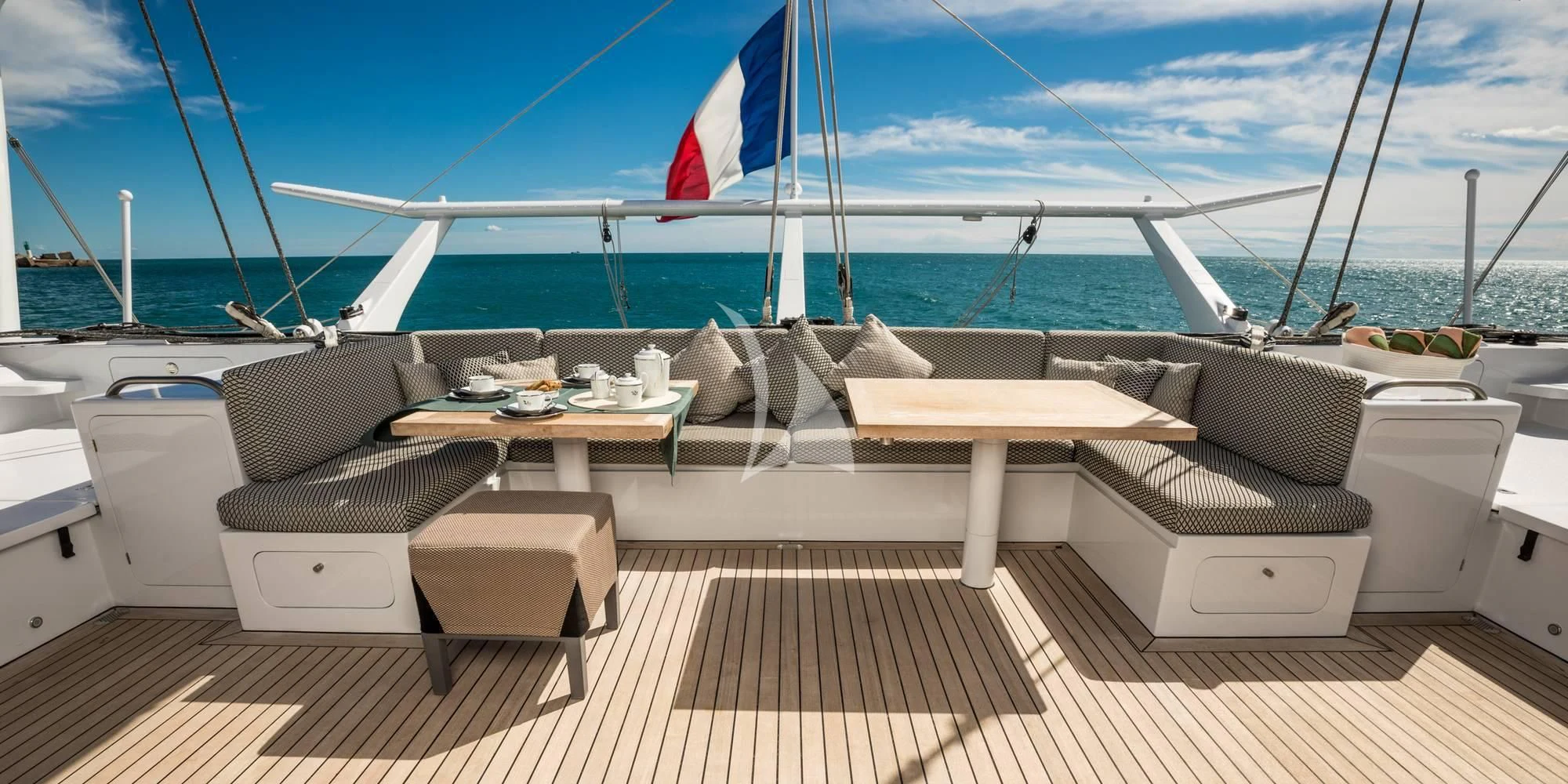 a boat on the water aboard MAGIC CAT Yacht for Sale
