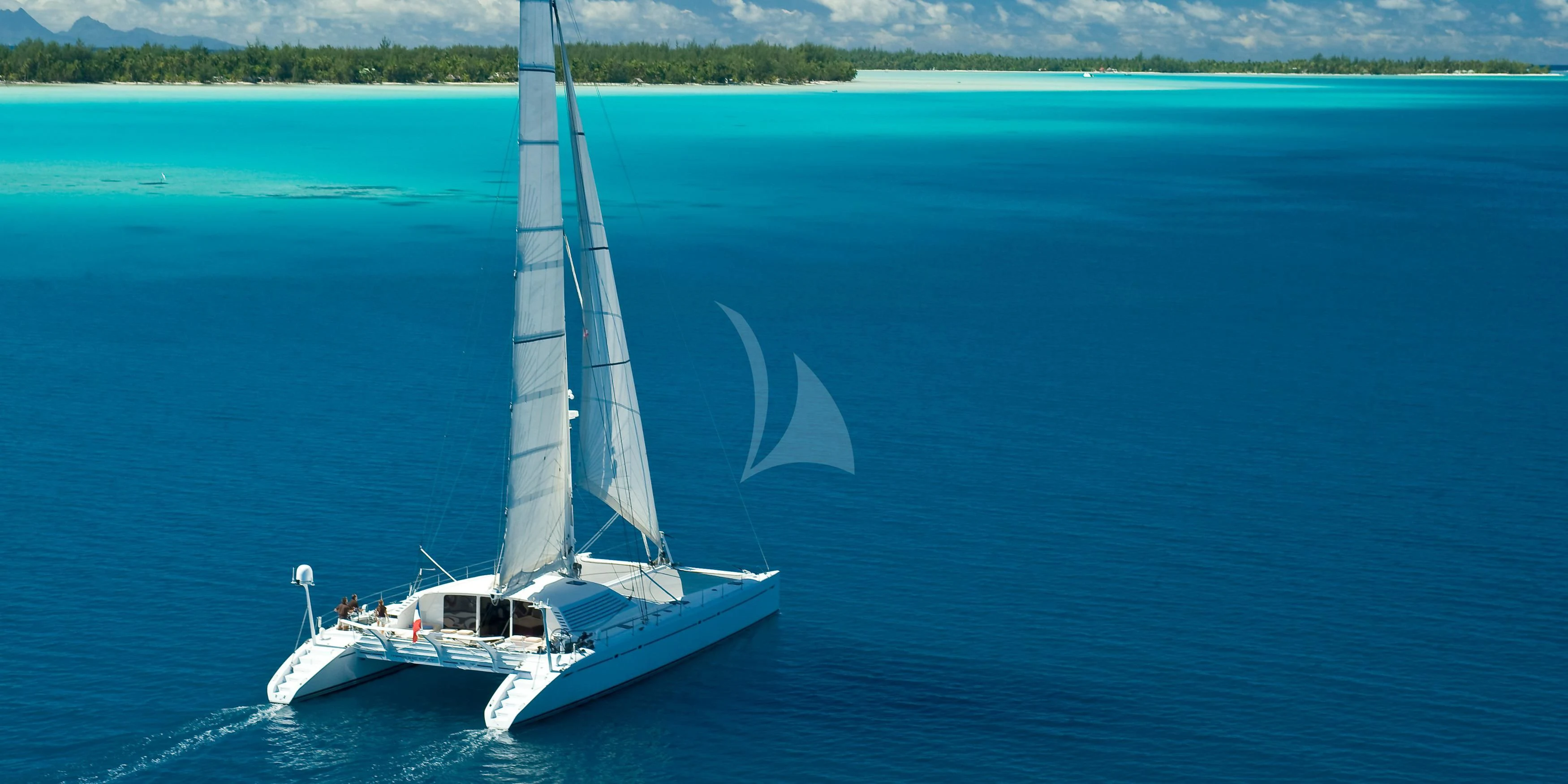 a boat in the water aboard MAGIC CAT Yacht for Sale
