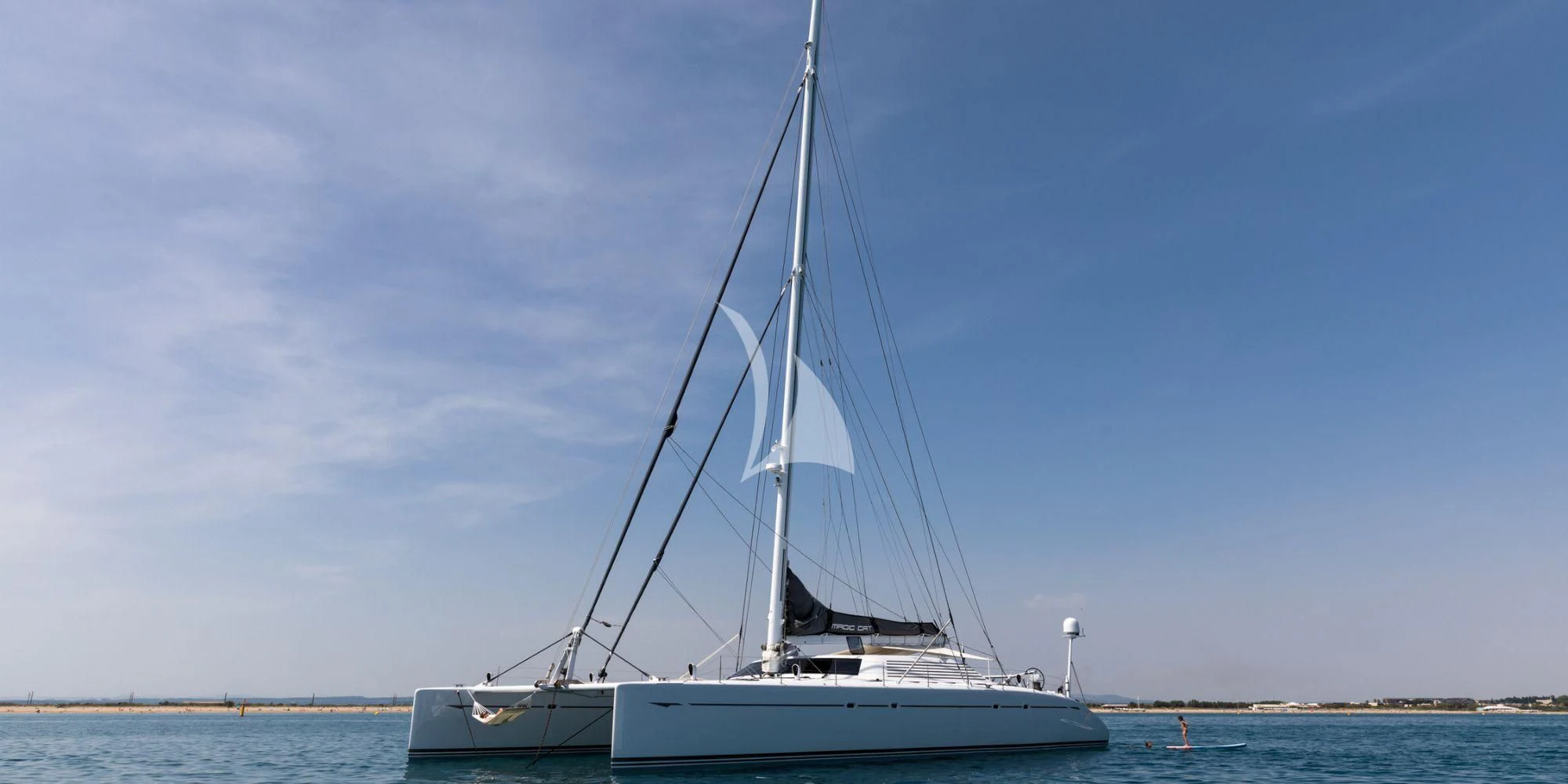 a boat on the water aboard MAGIC CAT Yacht for Sale