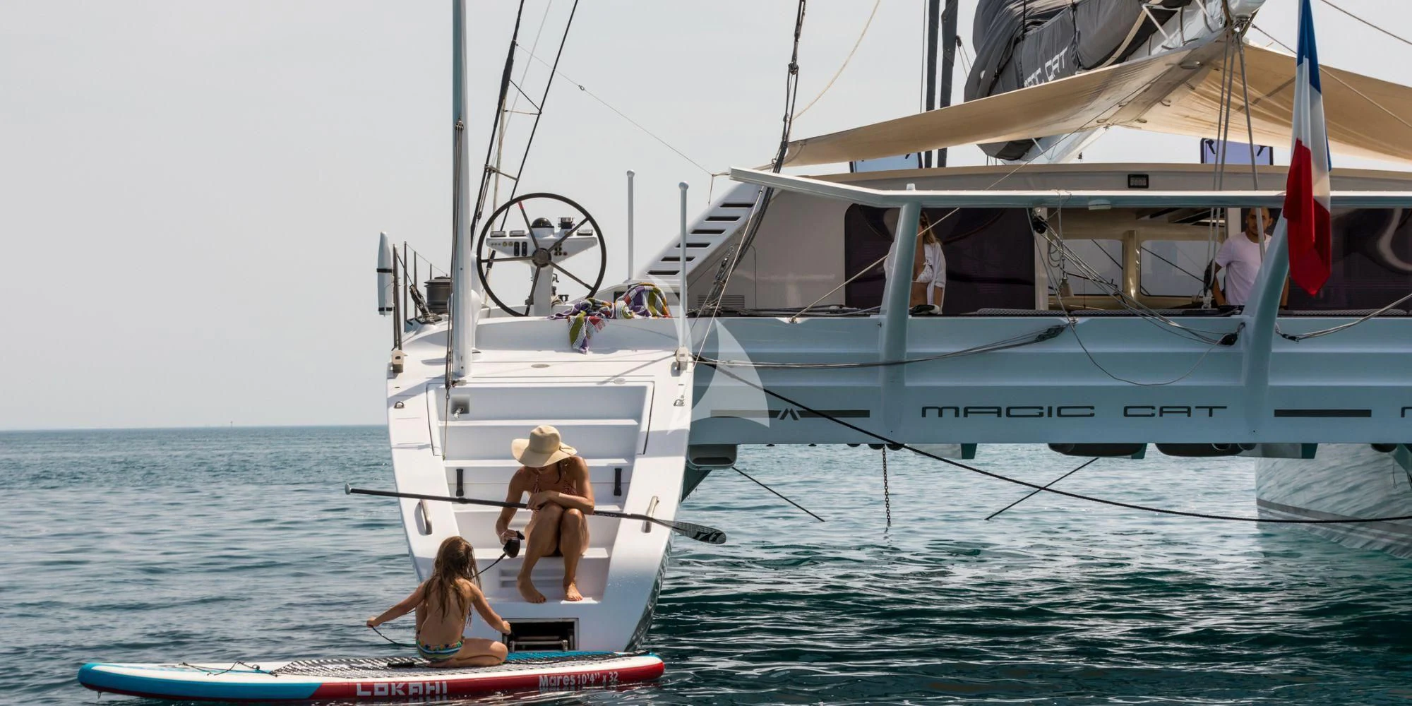 people on a boat aboard MAGIC CAT Yacht for Sale