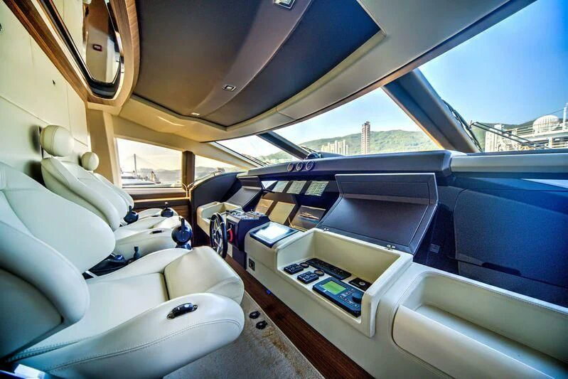 inside of a car aboard YUZHOU Yacht for Sale