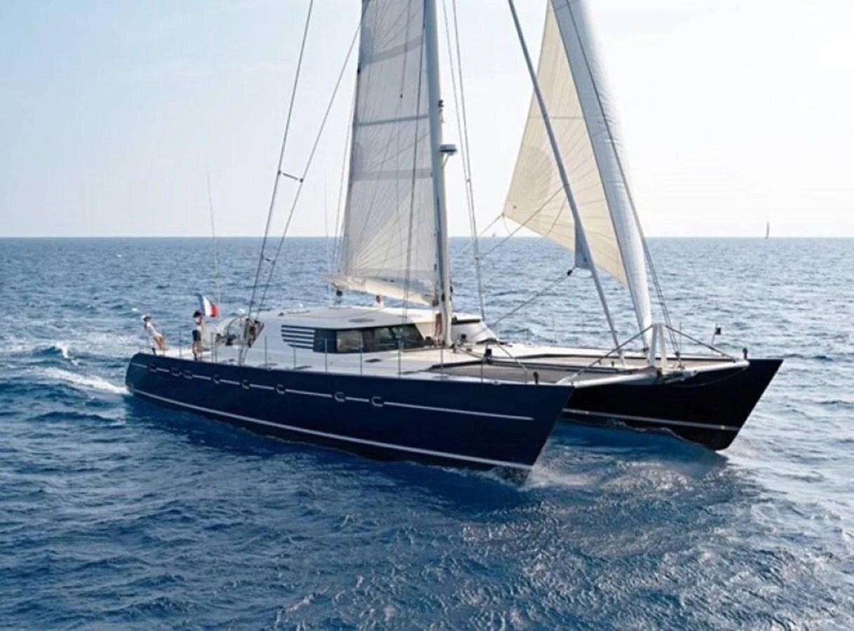 a boat in the water aboard MIROVIA Yacht for Charter