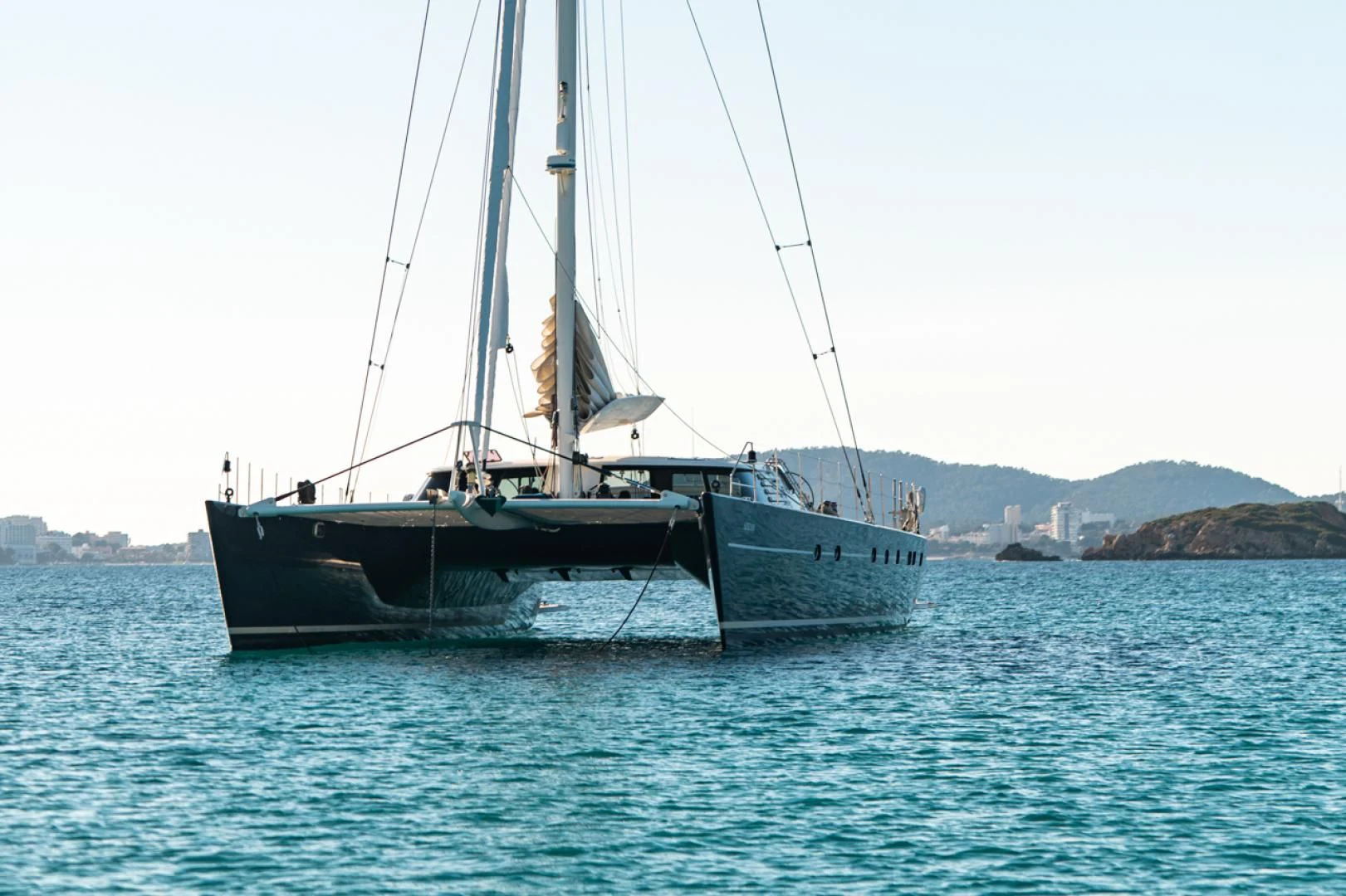 a boat on the water aboard MIROVIA Yacht for Charter