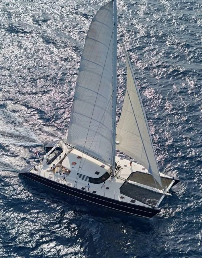 a sailboat on the water aboard MIROVIA Yacht for Charter