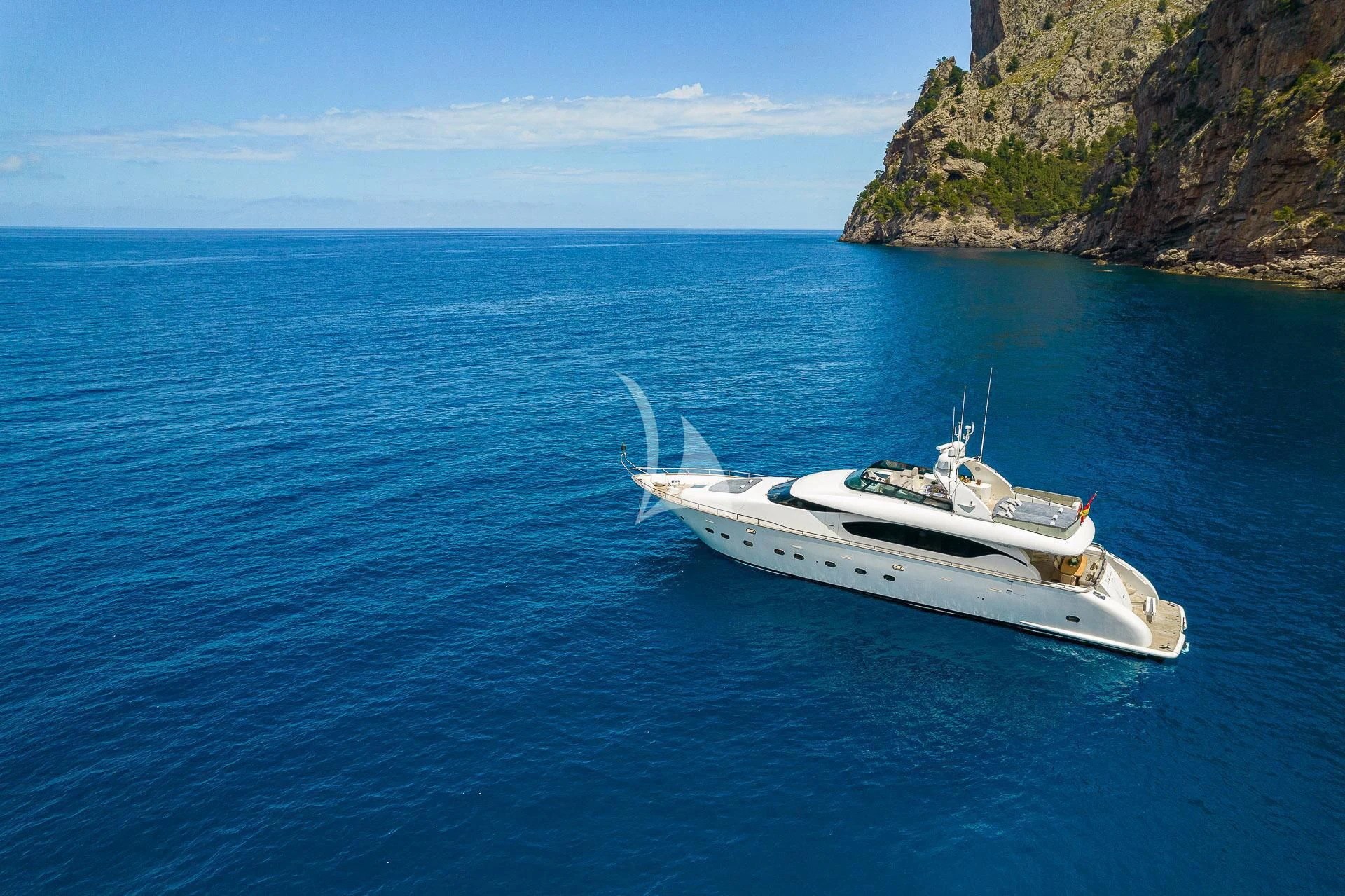 a boat on the water aboard POBEDY I Yacht for Sale