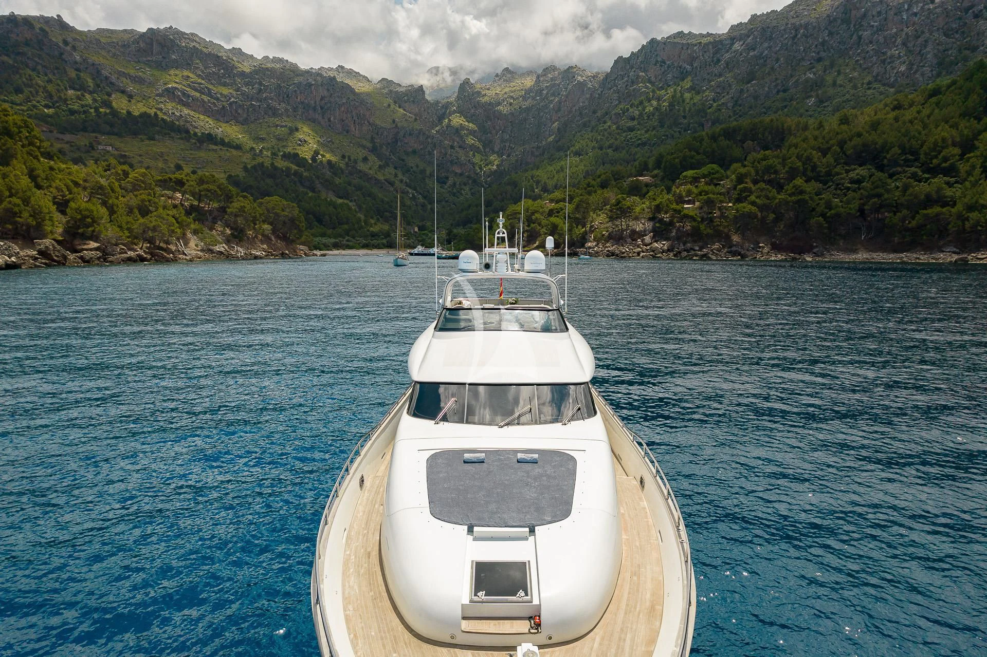 a boat on the water aboard POBEDY I Yacht for Sale