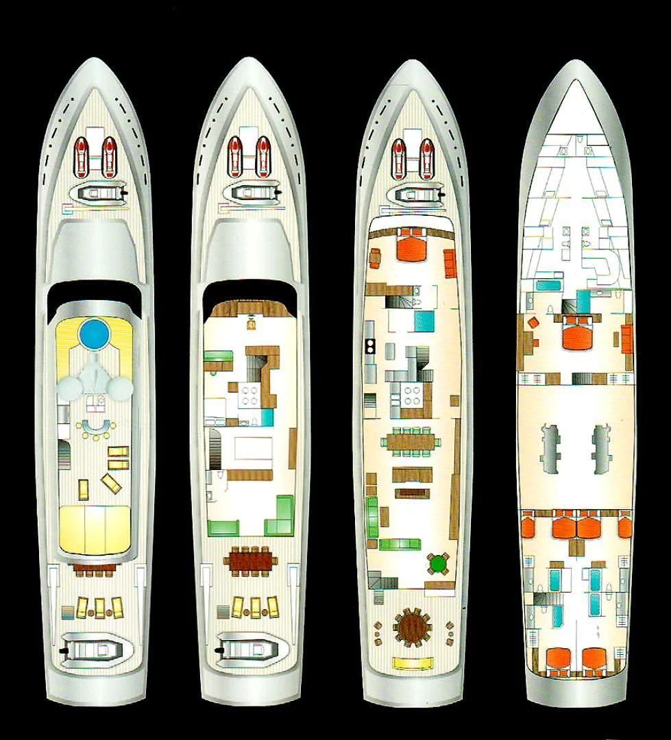a row of white and black remote controls aboard SHENANDOAH Yacht for Sale
