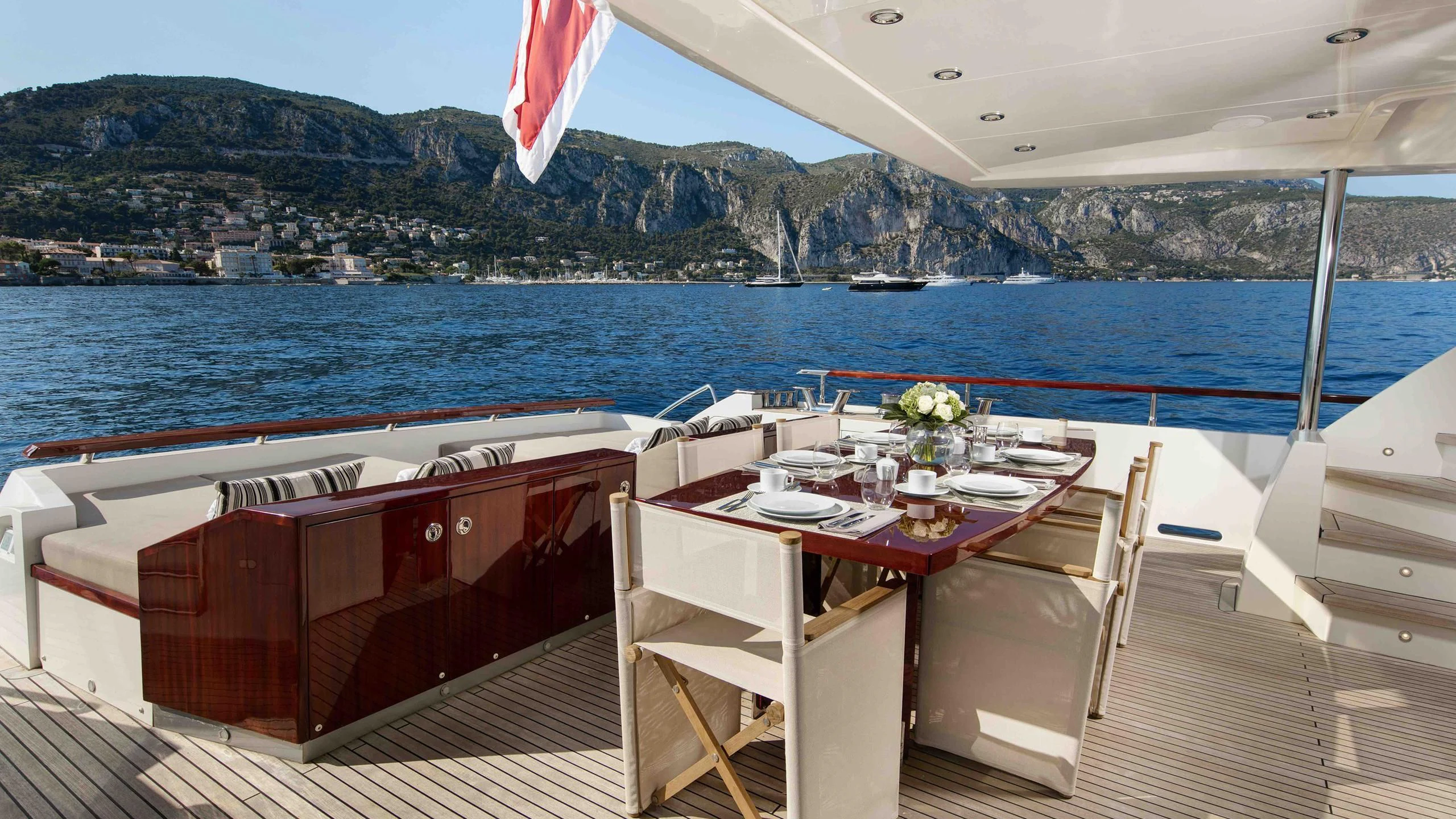 a boat on the water aboard APMONIA Yacht for Sale