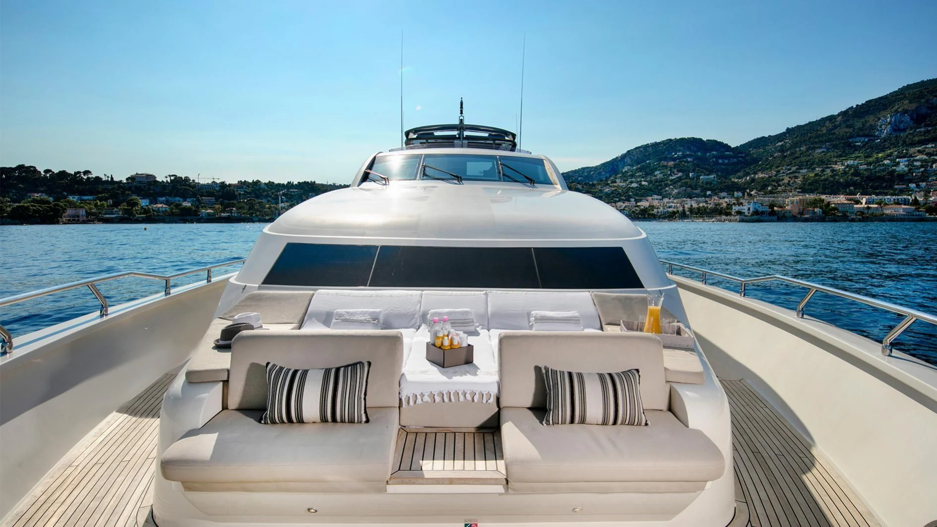 a boat on a boat aboard APMONIA Yacht for Sale
