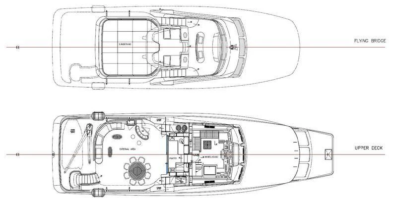diagram, engineering drawing aboard ARTEMIS Yacht for Sale