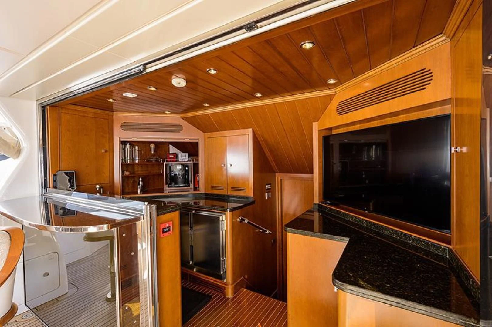 a kitchen with a large oven aboard ARTEMIS Yacht for Sale