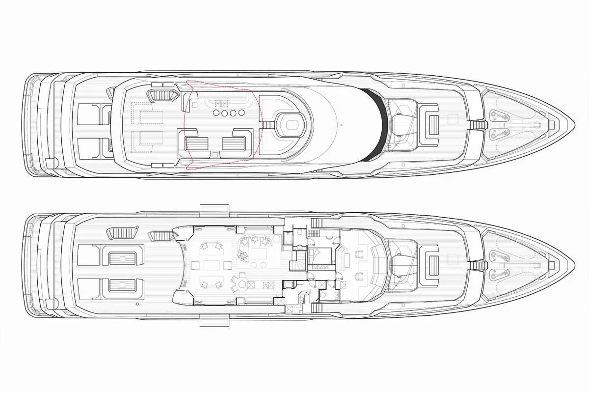 diagram aboard ARADOS Yacht for Charter