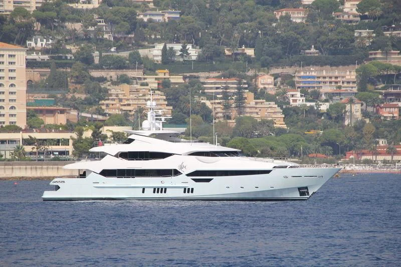 a white yacht in the water aboard ARADOS Yacht for Charter
