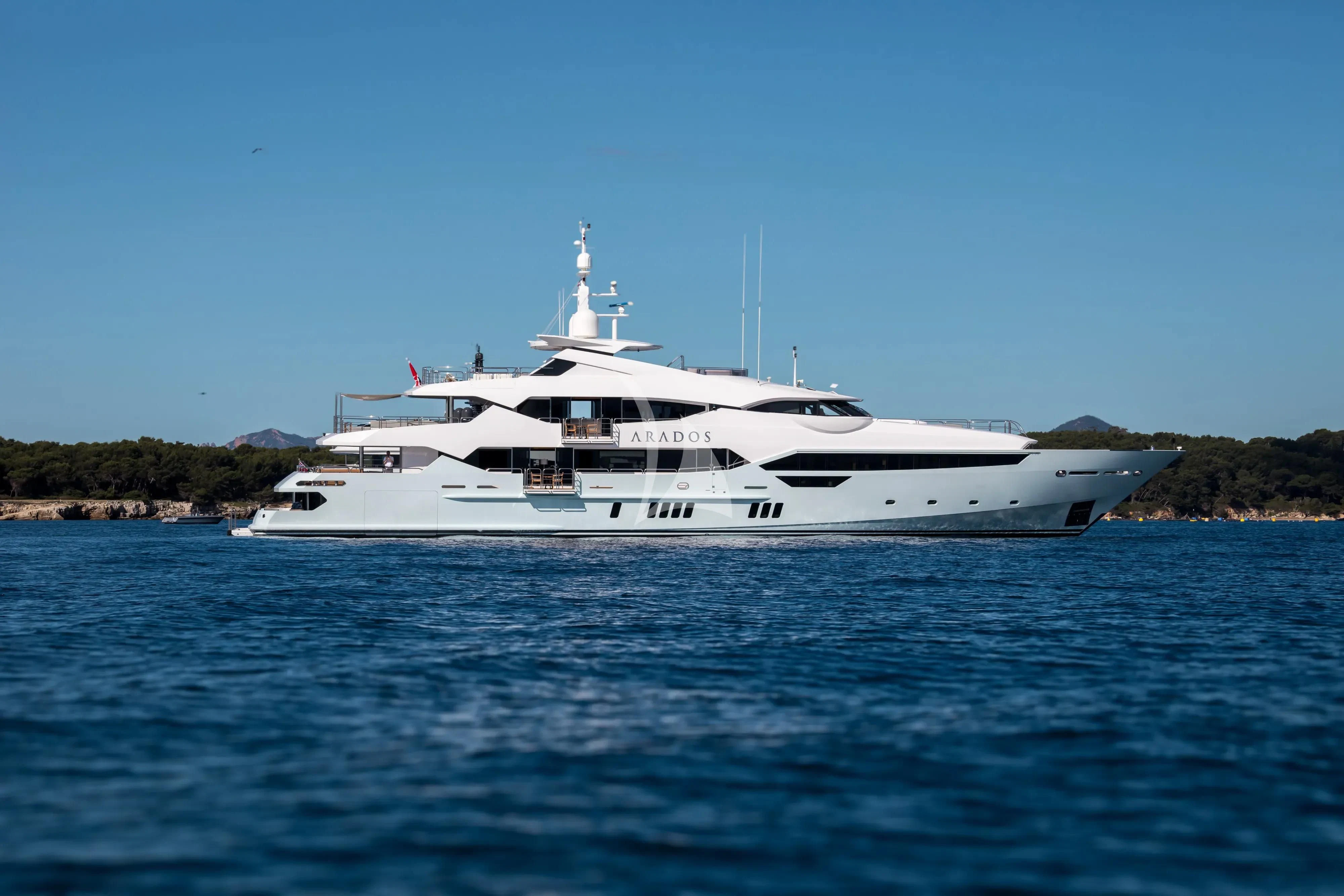 a boat in the water aboard ARADOS Yacht for Charter