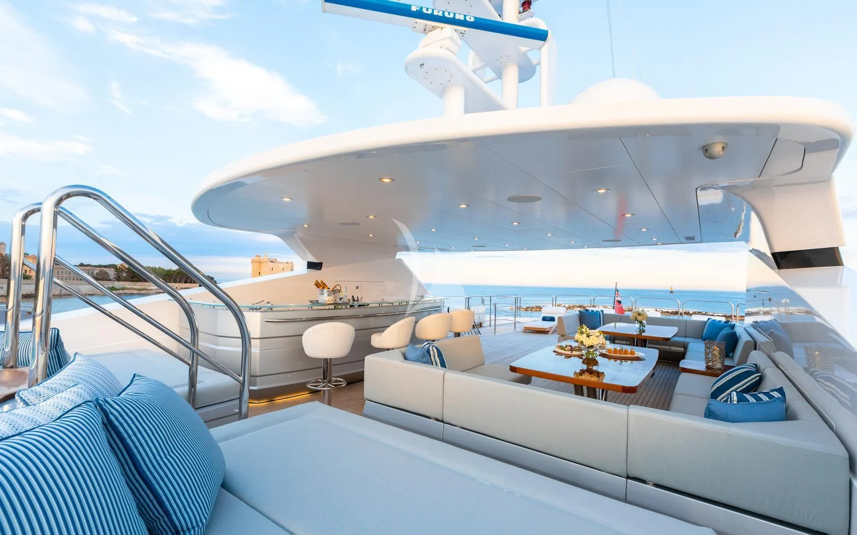 inside of a yacht aboard ARADOS Yacht for Charter