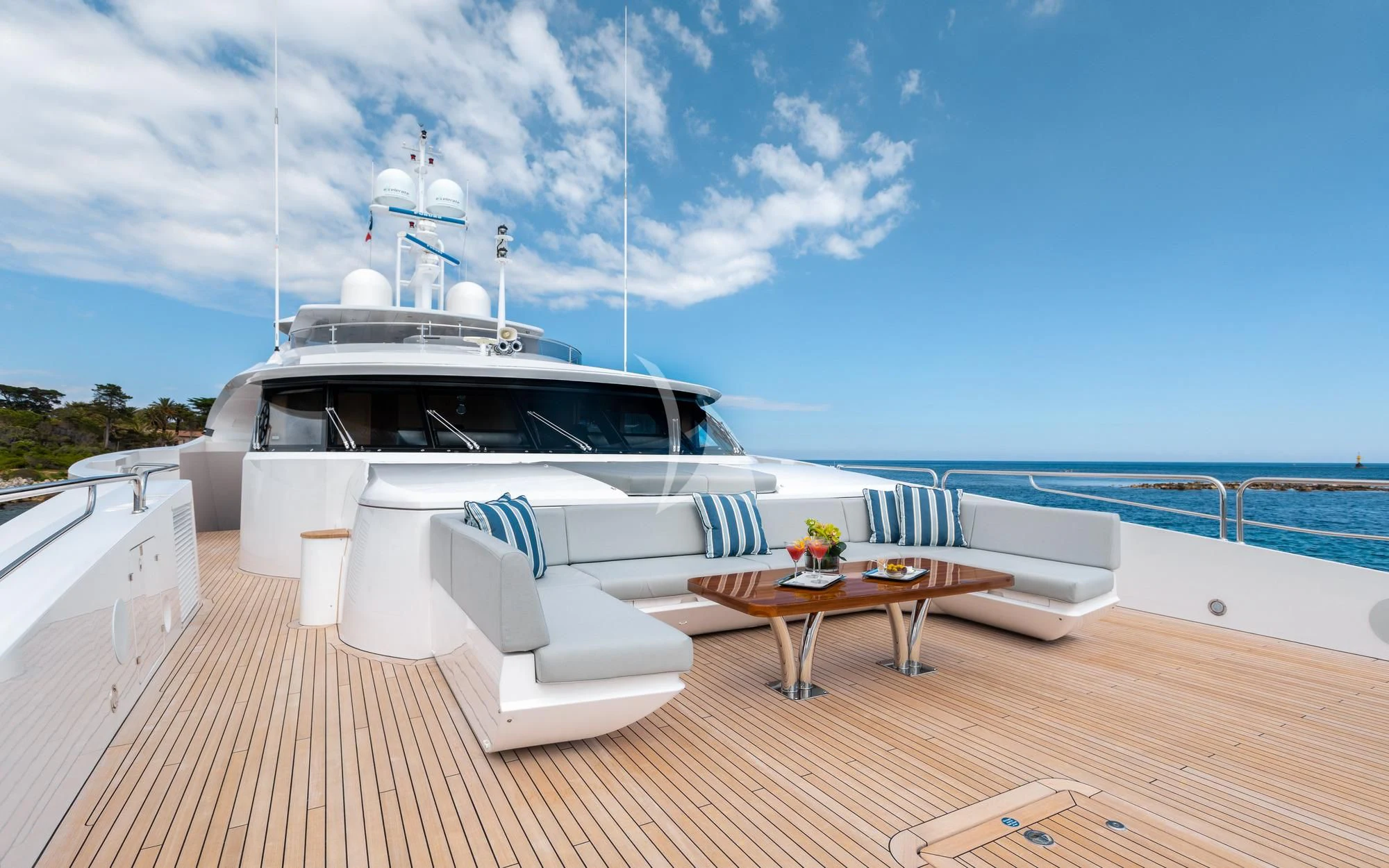 a boat on a dock aboard ARADOS Yacht for Charter