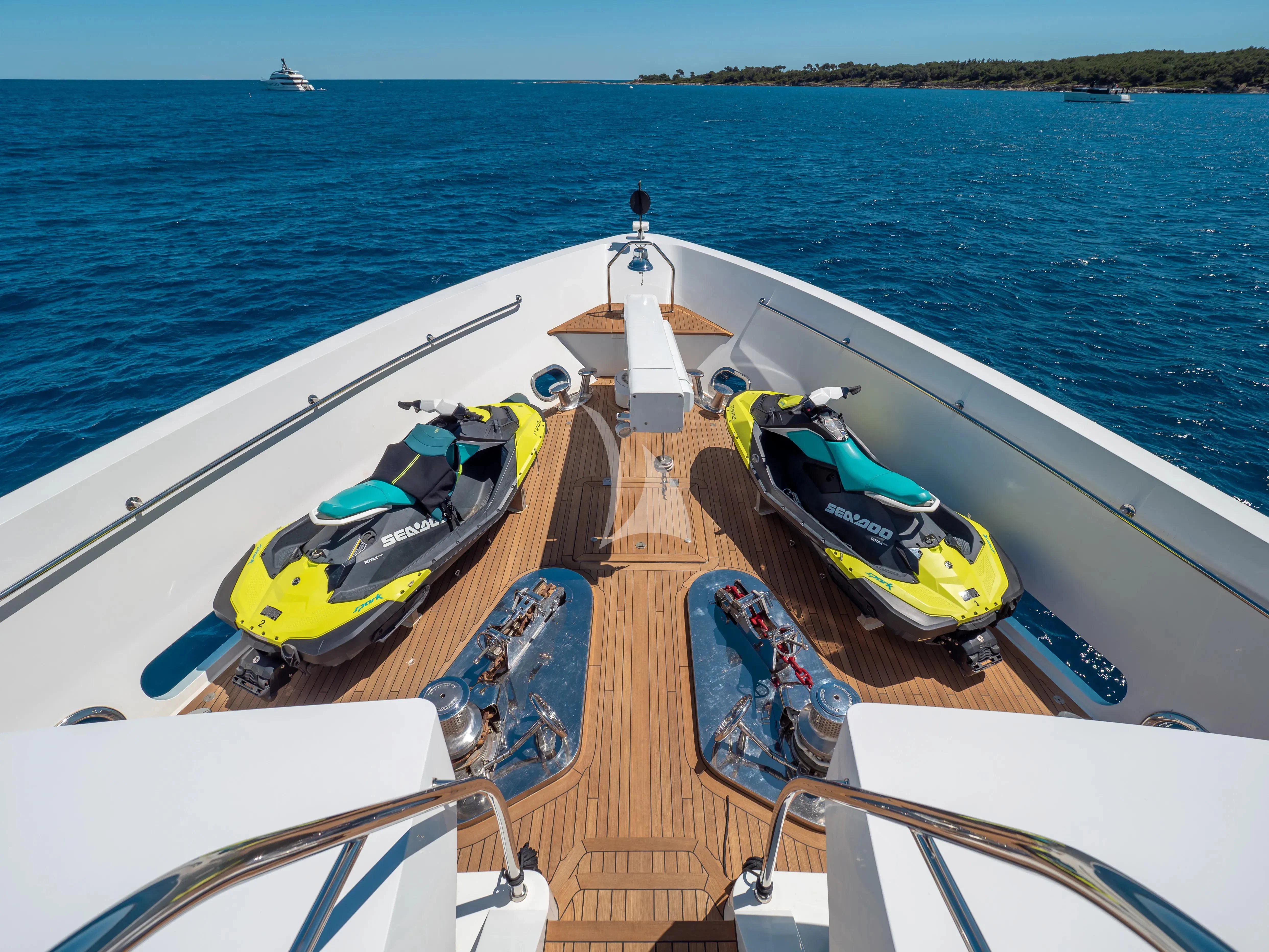 a boat with several people on it aboard ARADOS Yacht for Charter