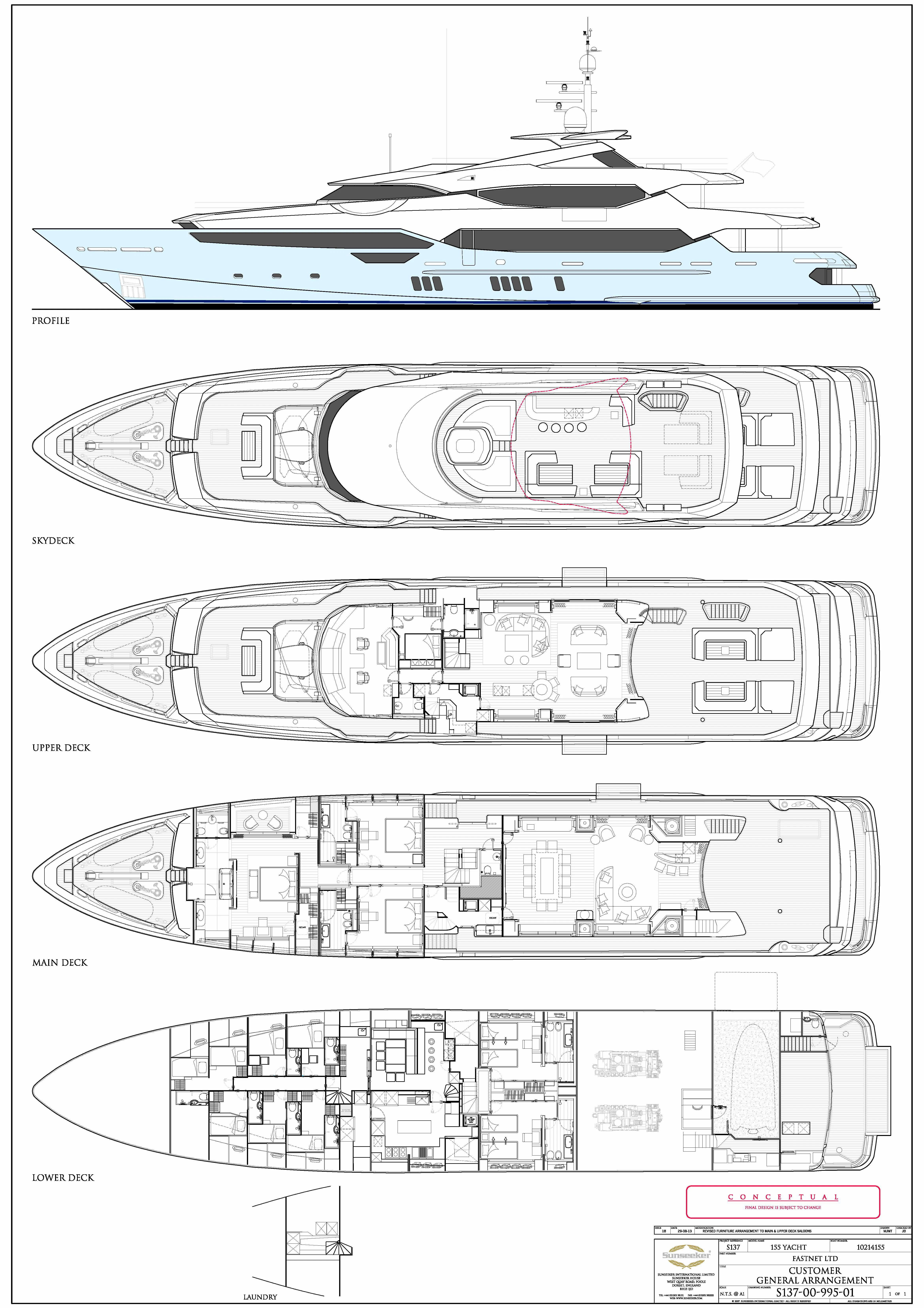 diagram, engineering drawing aboard ARADOS Yacht for Charter