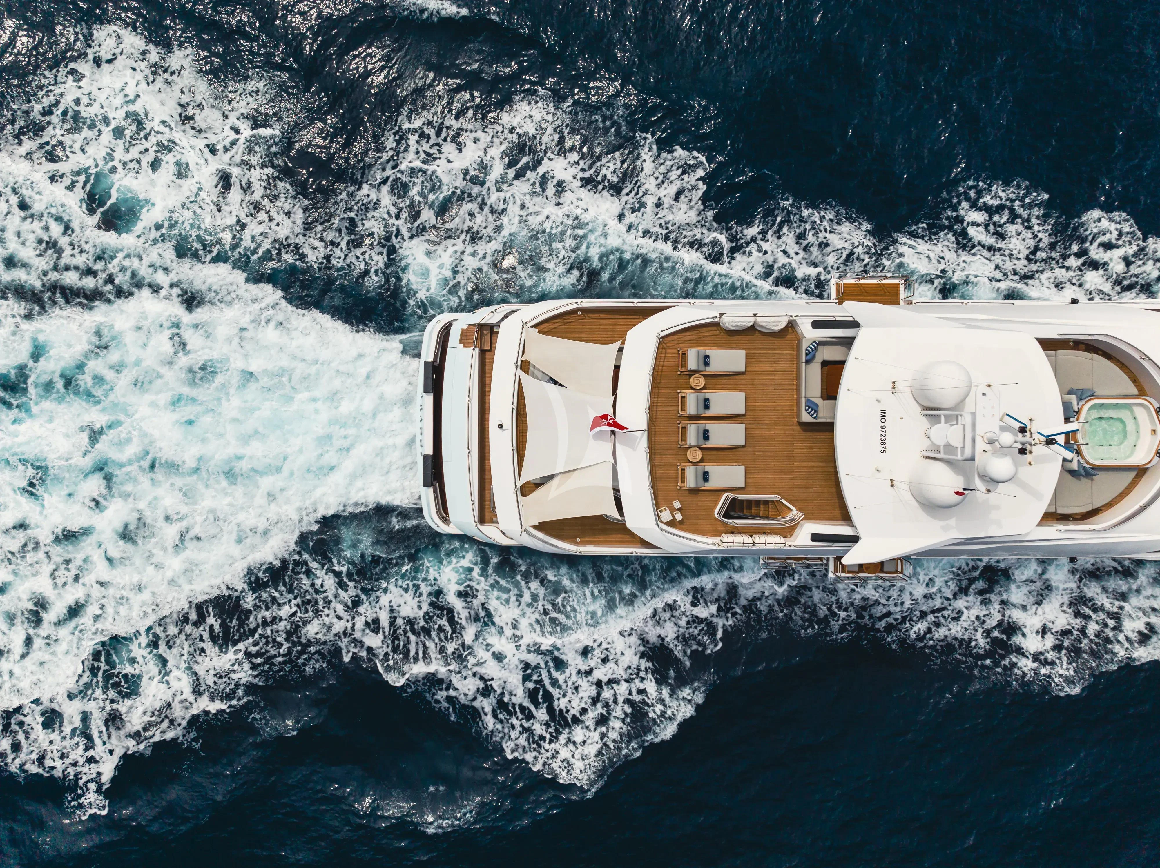 a space shuttle above the earth aboard ARADOS Yacht for Charter