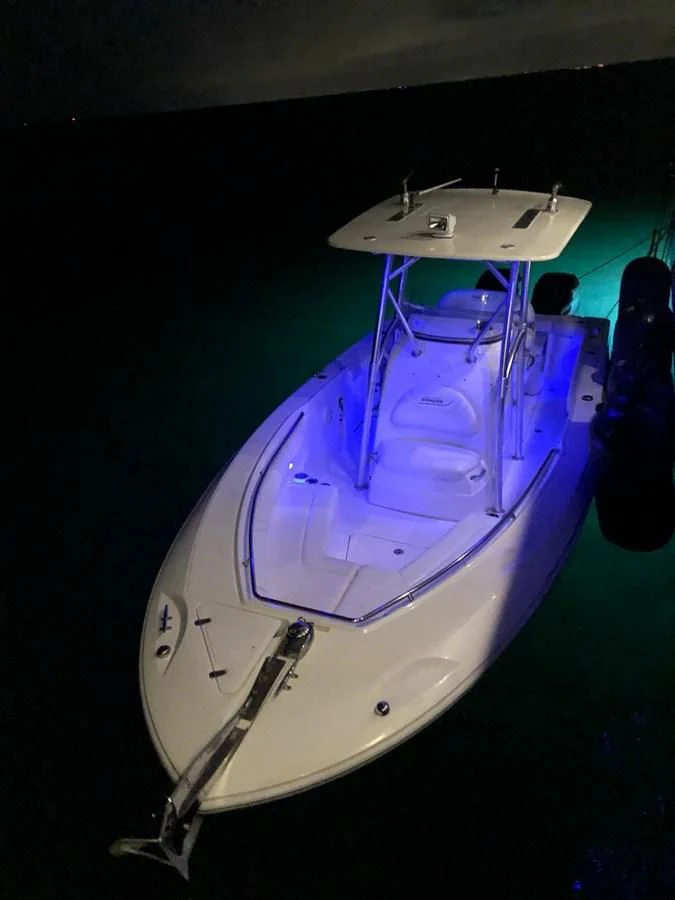 a white and blue machine aboard REFLECTION Yacht for Sale