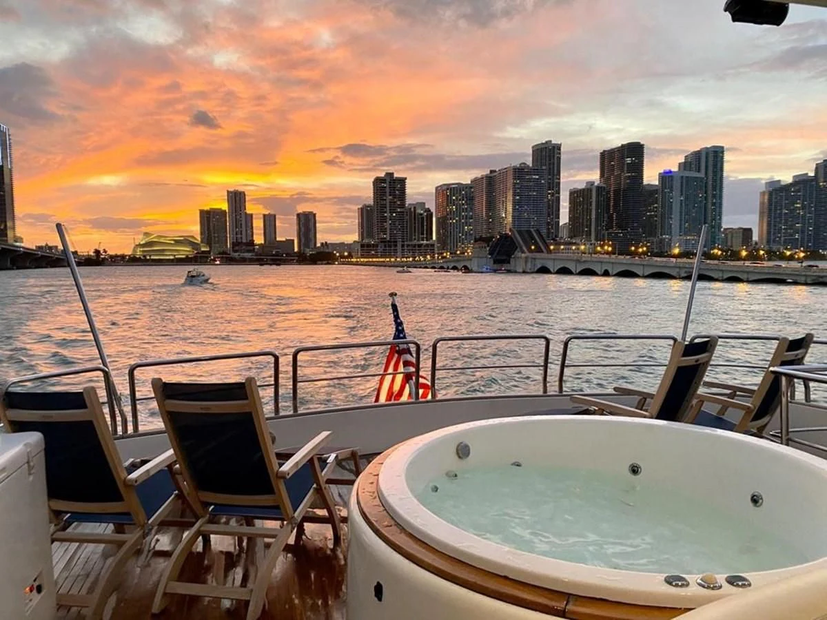 a boat on the water aboard REFLECTION Yacht for Sale