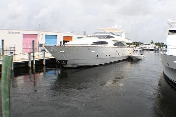 a couple of boats are parked in a harbor aboard REFLECTION Yacht for Sale