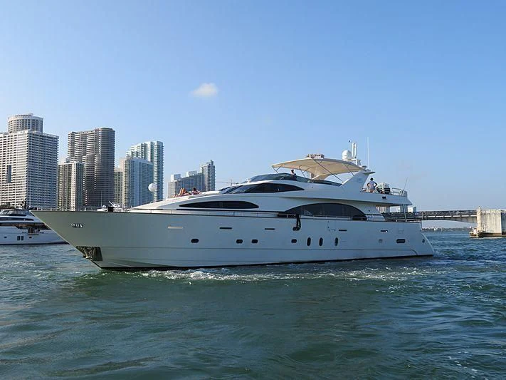 a large white yacht aboard REFLECTION Yacht for Sale