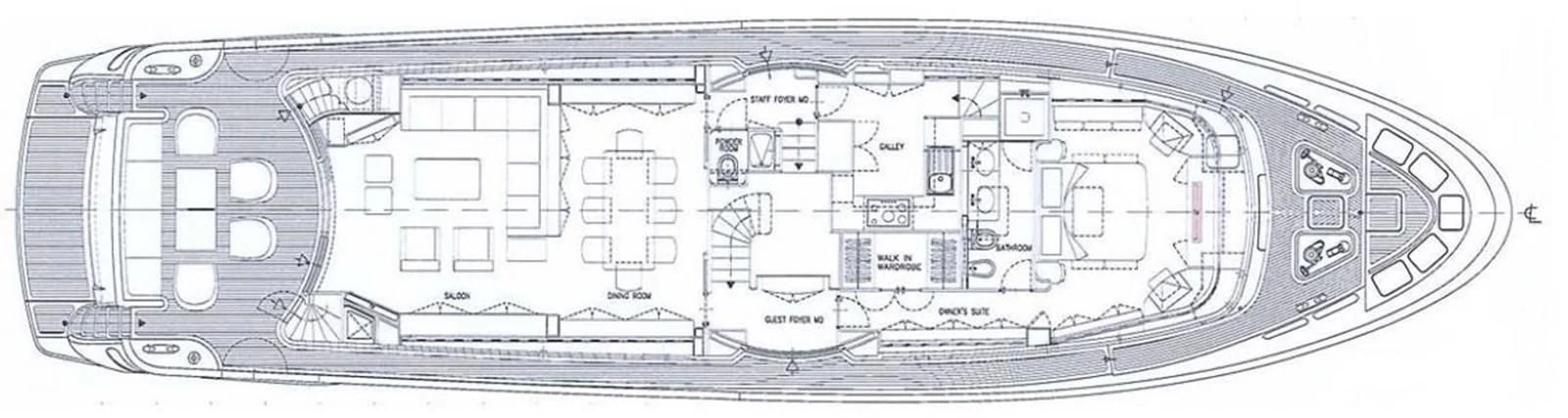 diagram, engineering drawing aboard 2011 SANLORENZO SD92 FLYBRIDGE Yacht for Sale