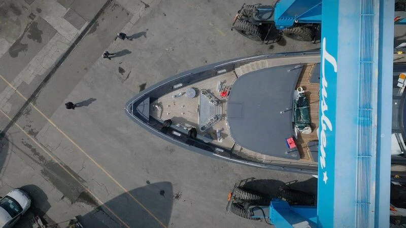 a car parked on a street aboard SOFIA 3 Yacht for Sale