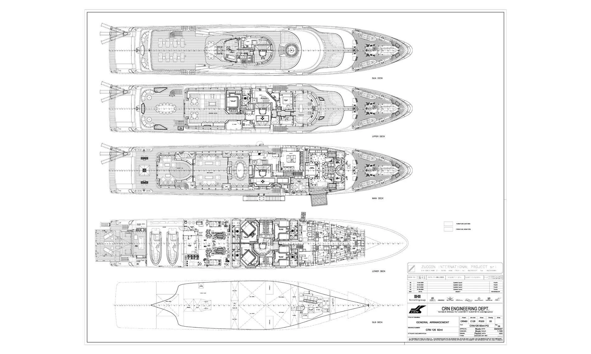 diagram, engineering drawing aboard BEOL Yacht for Sale