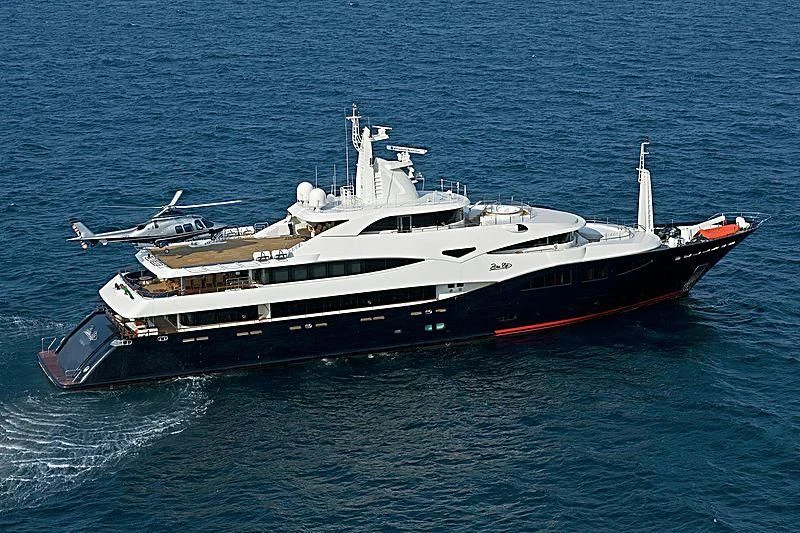 a large ship in the water aboard BEOL Yacht for Sale