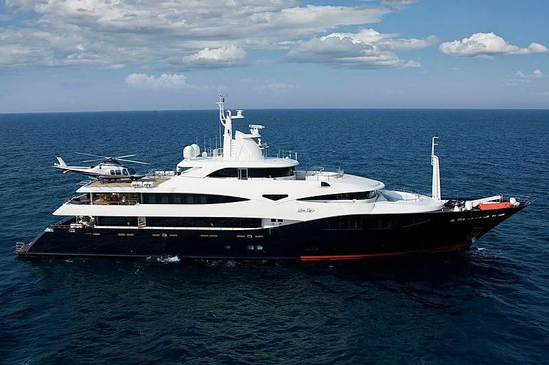 a large ship in the water aboard BEOL Yacht for Sale