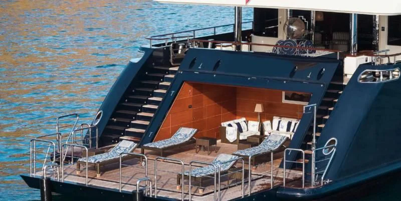 a boat on the water aboard BEOL Yacht for Sale