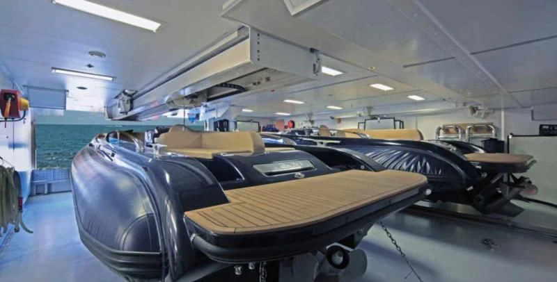 a large room with a large machine aboard BEOL Yacht for Sale