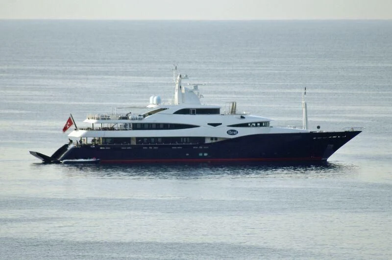 a large ship in the water aboard BEOL Yacht for Sale