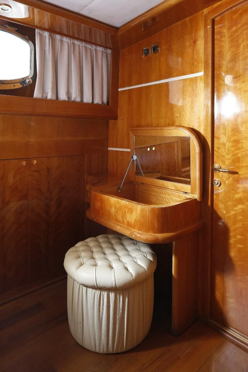 a bathroom with a sink and toilet aboard SILVER MOON Yacht for Sale